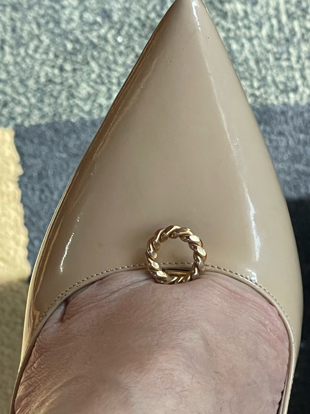Vintage Twisted Gold Tone Shoe Clips Pair